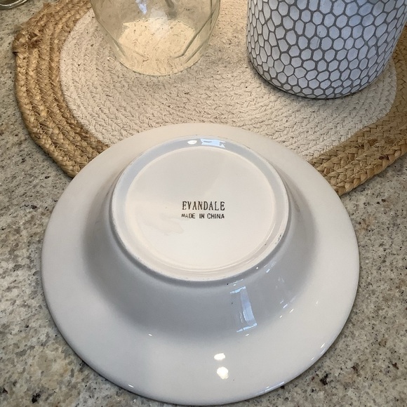 [Two] Evandale Blue and White Bird Print Stoneware Bowl Set of 2 - Picture 5 of 7